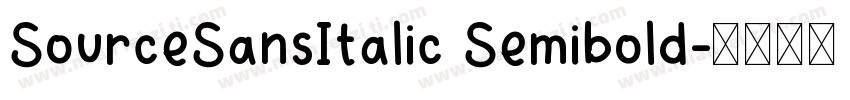 SourceSansItalic Semibold字体转换